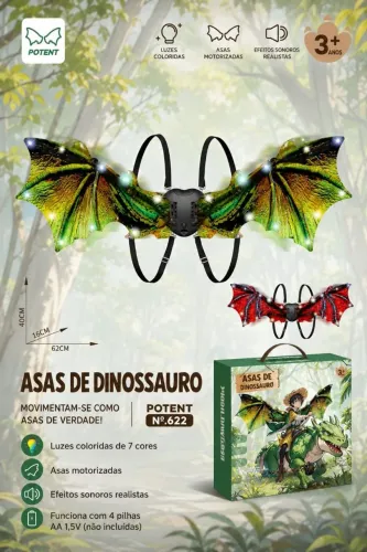 Asas de dragão com movimento 