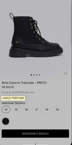Bota original coturno Lança Perfume