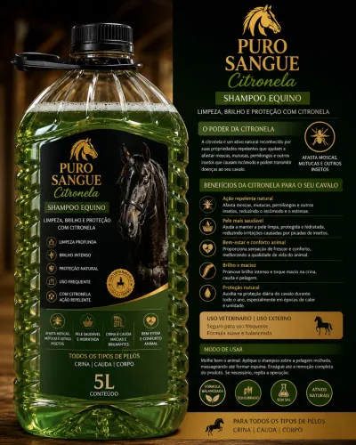 SHAMPOO EQUINO CITRONELA - 5L 
