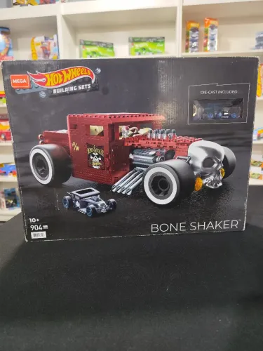 MEGA Hot Wheels Bone Shaker 904 Peças - Set Completo Na Caixa + Miniatura Die-Cast