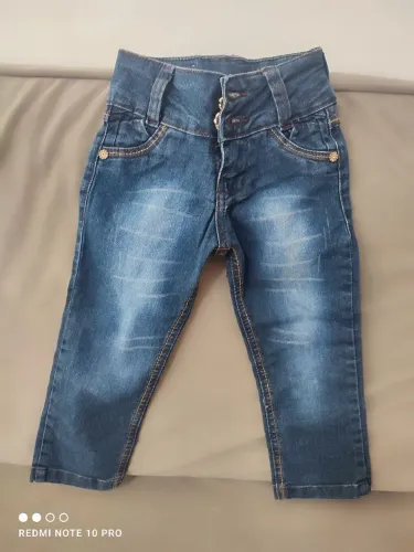 Calça infantil jeans escuro