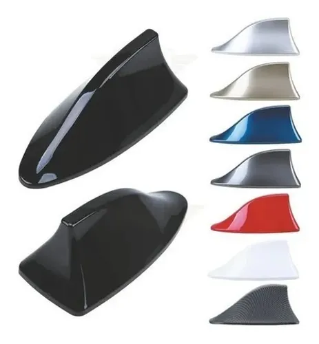 Antena Shark Tubarão - Receptiva - Preto / Branco / Vermelho / Prata - Fácil Instalação