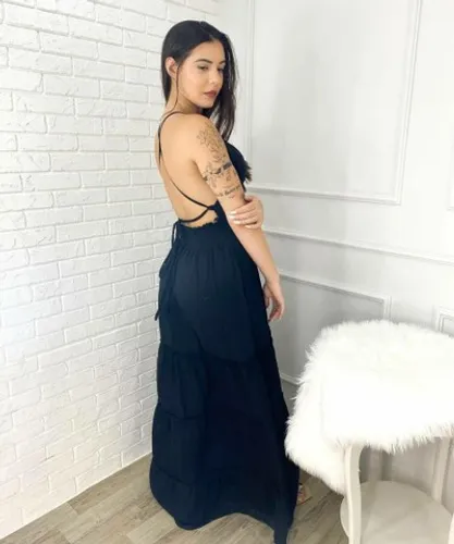 Vestido Longo Romântico 