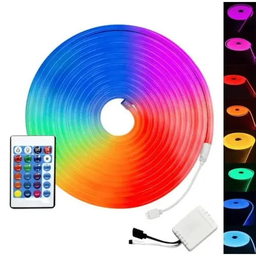 (NOVO) Mangueira de Led Neon RGB 5m