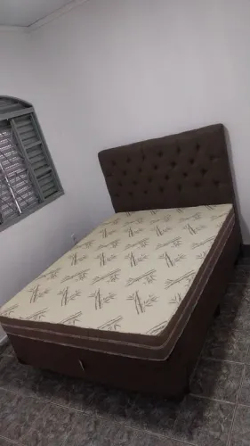 Cama dallas casal com cabeceira semi ortopedico