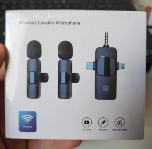 Microfone Sem Fio para Vlogs e Lives