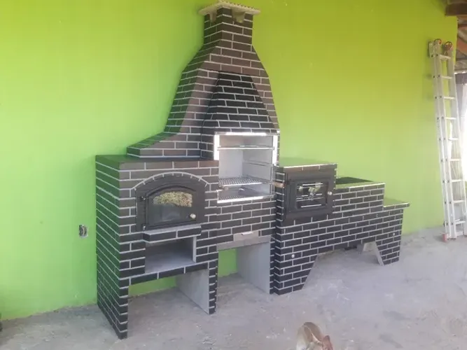 Churrasqueira forno de pizza fogão a lenha