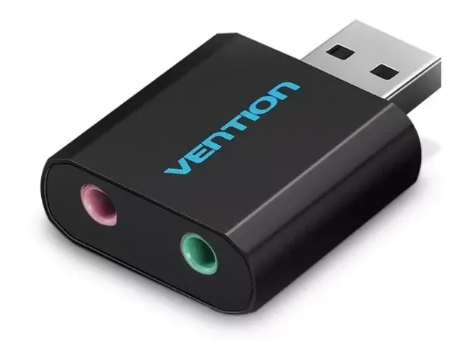 Placa Vention Som Usb - Usb X P2 - Fone E Microfone