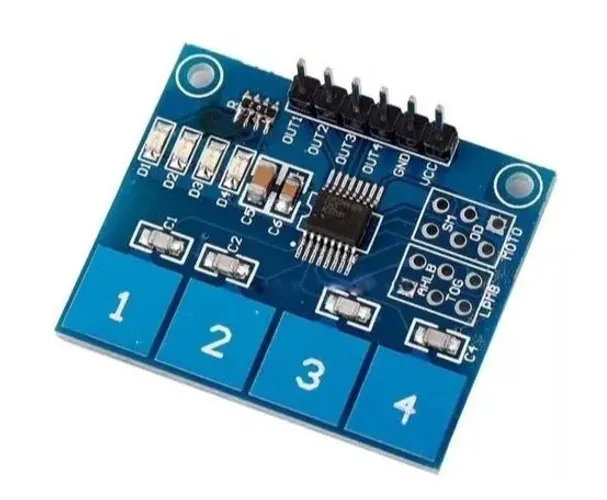 Teclado Sensor Touch Capacitivo 4 Vias Ttp224   Arduino Automação Robotica COD-AM134  