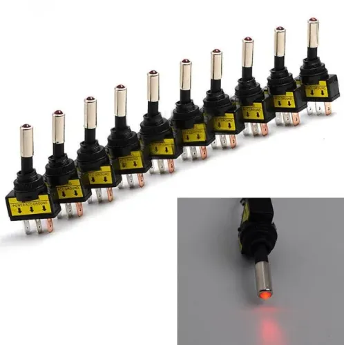 Botão 12v 20a De Luz Led Vermelho  On-off Spst Alternar Interruptorr  Arduino  COD-CP120  