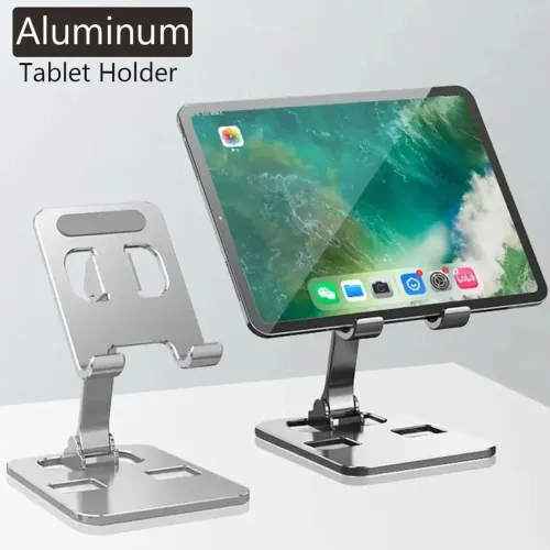 Suporte de smarphone e tablet móvel dobrável de alumínio ajustável