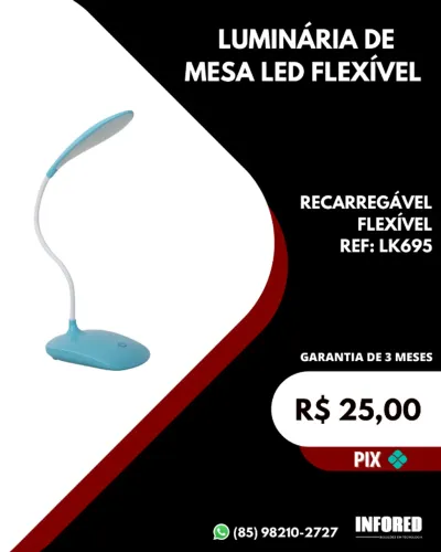 Luminária de mesa LED flexível LK695