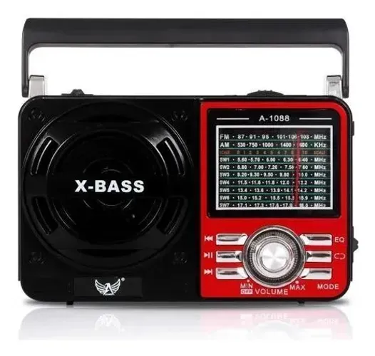 Rádio Retro Vintage Bluetooth Portátil Amfm Mp3usb