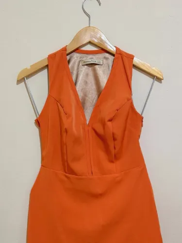 Vestido Laranja Morena Rosa