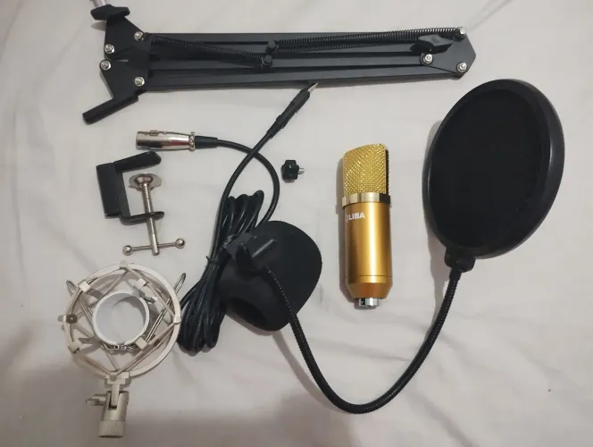 Kit Microfone Condensador Profissional Gold