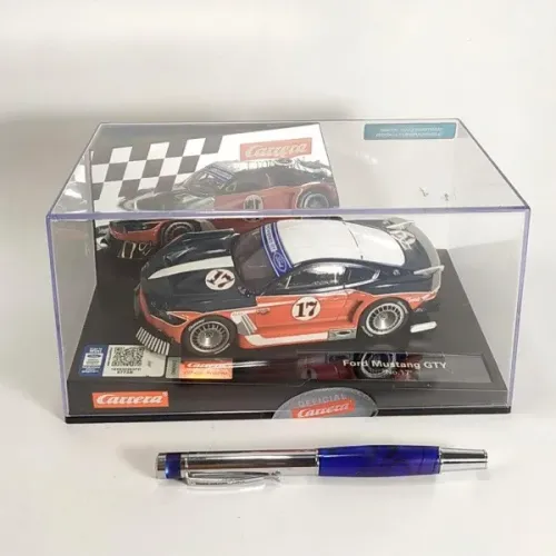CARRINHO DE AUTORAMA SLOT CAR CARRERA FORD MUSTANG GTY No. 17 - no blister original. Escal
