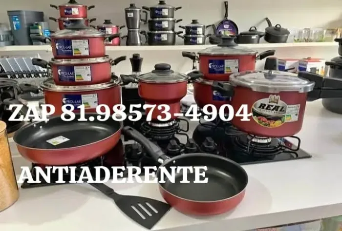 Kit de Panelas frigideiras Panela de pressão cuscuzeira antiaderente 
