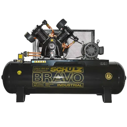 COMPRESSOR 15CV 350LITROS TRIF 220/380V 175PSI 60PES SCHULZ BRAVO