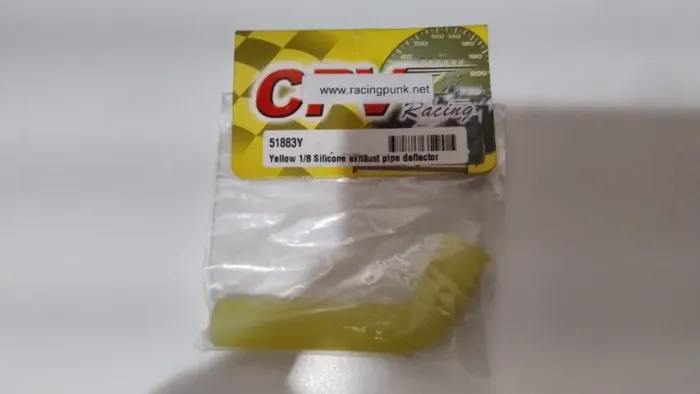 Defletor de escape de silicone amarelo 1/8