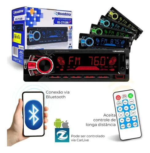 Auto Rádio FM RS-2751BR Plus