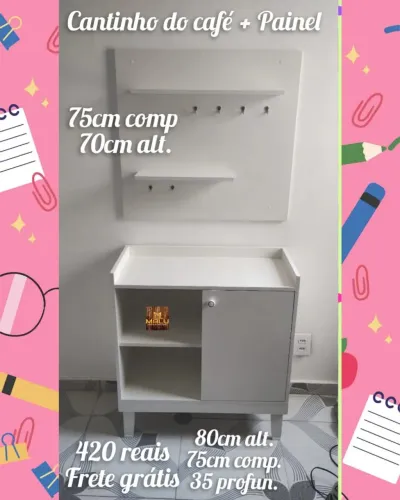 Cantinho do Café + Painel - Frete Grátis!