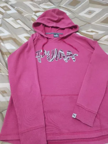 Moletom Puma Rosa com Capuz