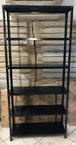 Estante de Metal 5 Prateleiras - Preta