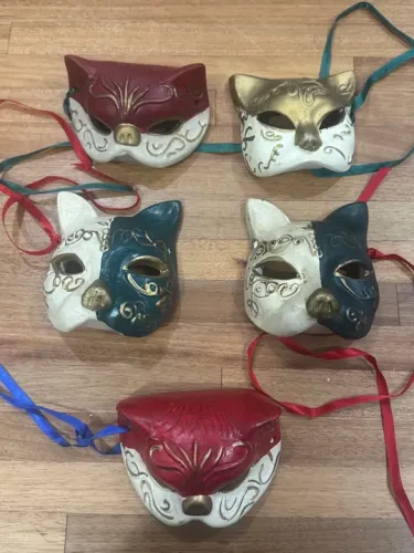 Mini Máscaras de Gato em cerâmica