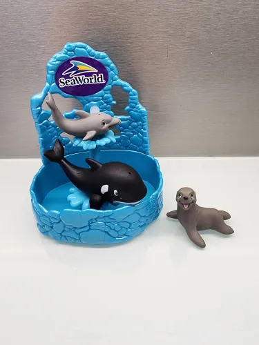 Kit de brinquedo SeaWorld da Barbie Treinadora do Sea World- Golfinho, Orca,Leão,Marinho