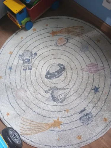 Tapete Redondo Infantil Bebês Galáxia
