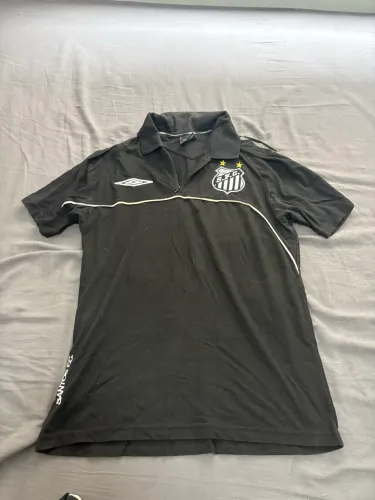Camisa polo preta de viagem Santos F.C.
