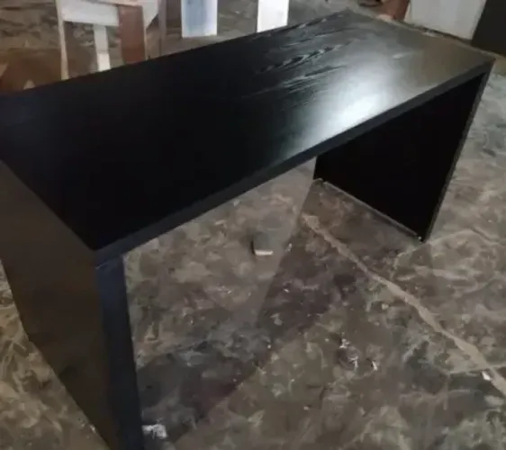 mesa reta preta mdf - entrego