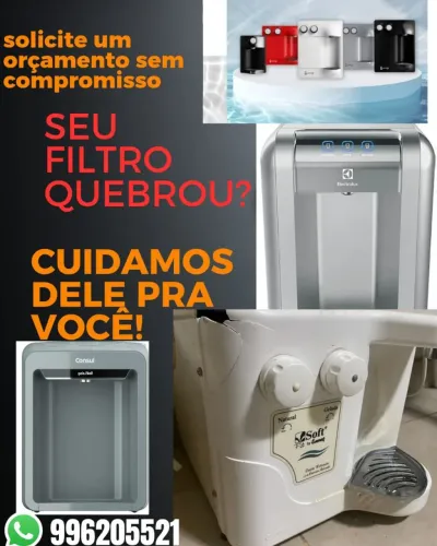 Manutenção e reparo em filtros e purificadores