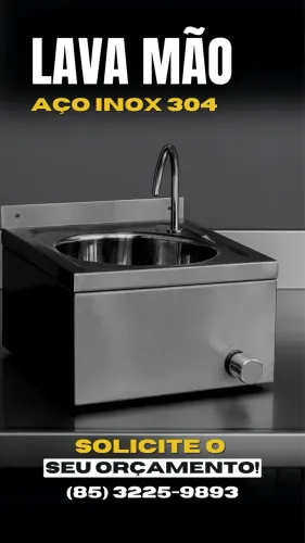 LAVA MÃO EM AÇO INOX