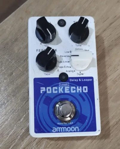 Pedal Pockecho Delay e Looper Ammoon