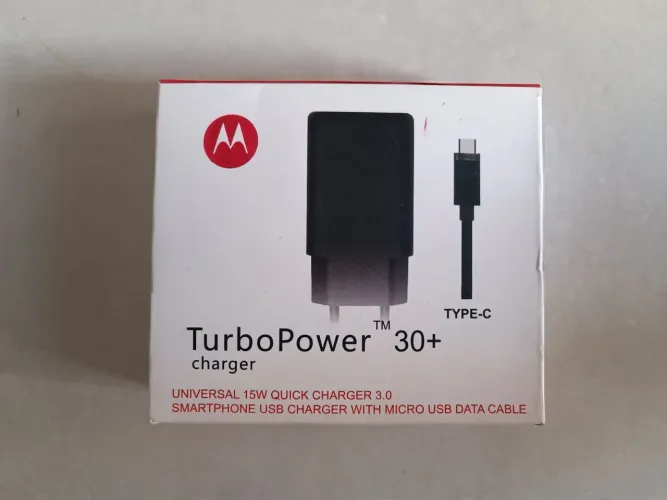 Carregador TurboPower 30+ Motorola 15W Tipo C