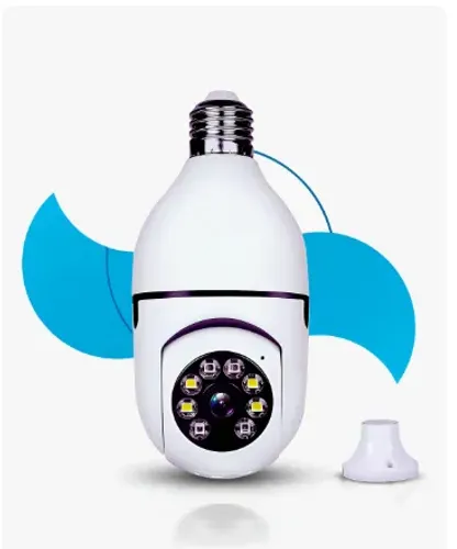 Camera lampada wi-fi ip com Noturna leds brancos lampada