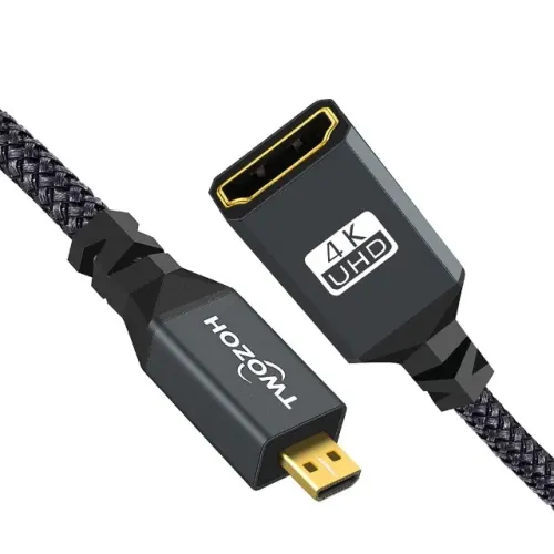 Micro Hdmi Macho Para Hdmi Fêmea Cabo Adaptador 4K/60Hz Twozoh