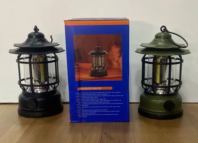 Lampião  Lanterna de acampar  Luz ambiente e confortável  Brilho ajustável e durável