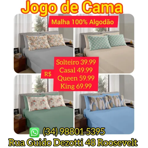Jogo de Cama  100% Algodão