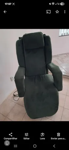 Poltrona Reclinável Verde Massageadora