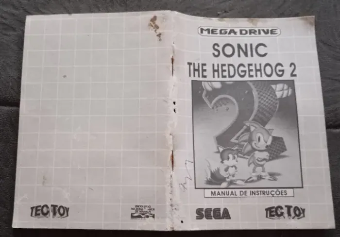 Manual Original Sonic 2 Mega Drive Tec toy