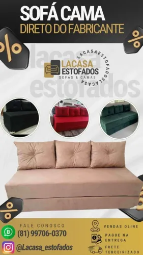 SOFÁ CAMA - TRÊS EM UM