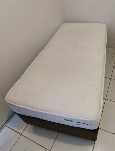 Cama Box com Colchão de solteiro 