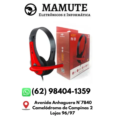 Fone de Ouvido Headset com Microfone P2 C3Tech Preto - PH-30BK