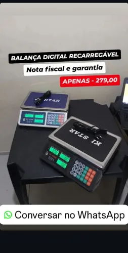 Balança recarregável - frete grátis!