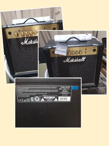 Cubo Amplificador Marshall MG15CF Carbon Fiber - Impecável (Funciona em 110V/220V)