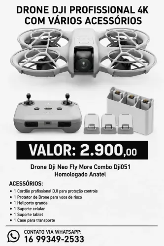 DRONE DJI NEO FLY COM ACESSÓRIOS