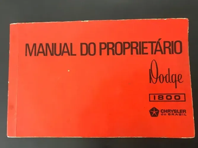 Manual do proprietário Dodge 1800 1973 e 1974 Dodginho