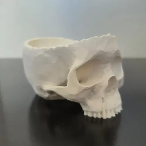 Porta Treco Caveira 3D Decorativo | Vaso Criativo Geek Gótico | Organizador Mesa Quarto